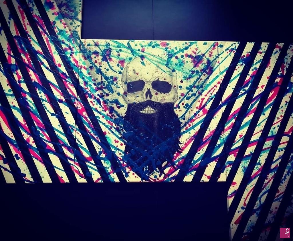 quadri in vendita online - "Skull Color Barber" 