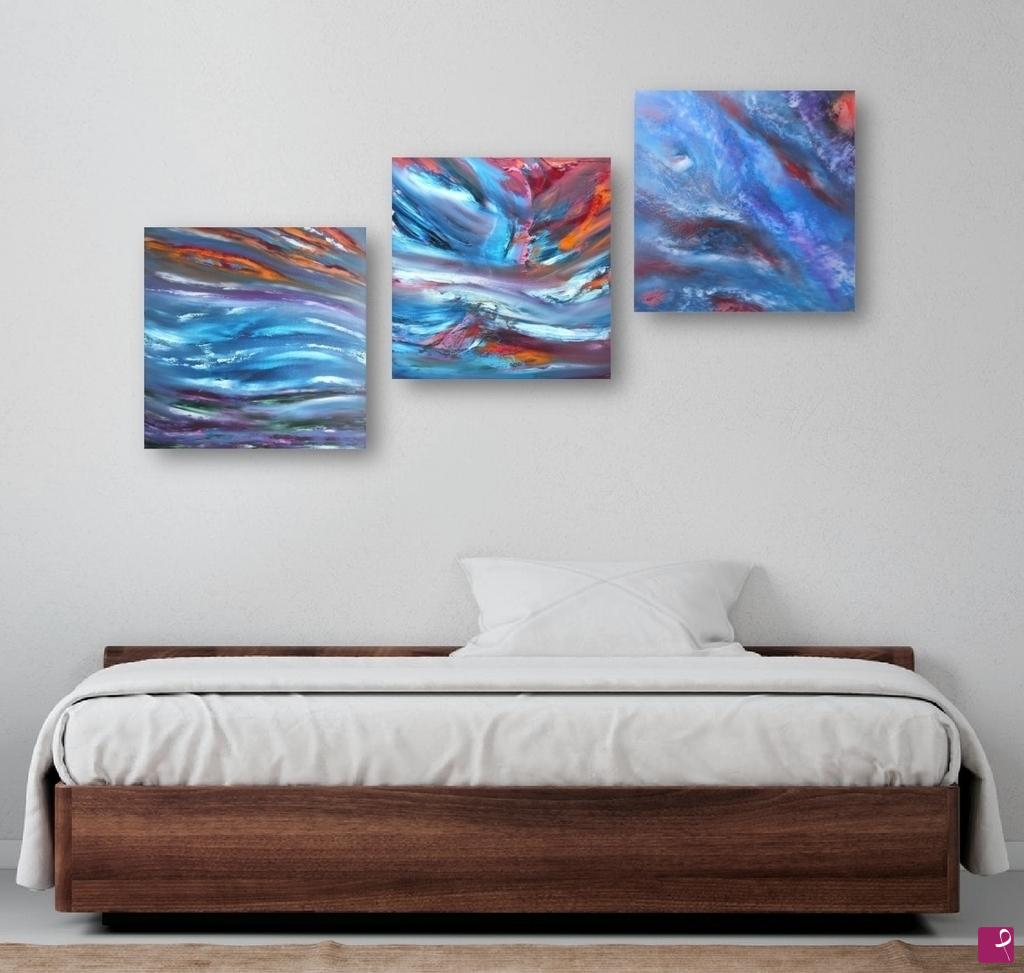 quadri in vendita online - Sky transition, Triptych, n° 3 Opere