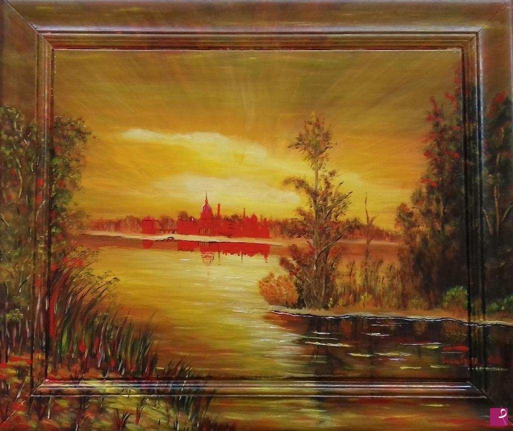 quadri in vendita online - Skyline di Torino al tramonto