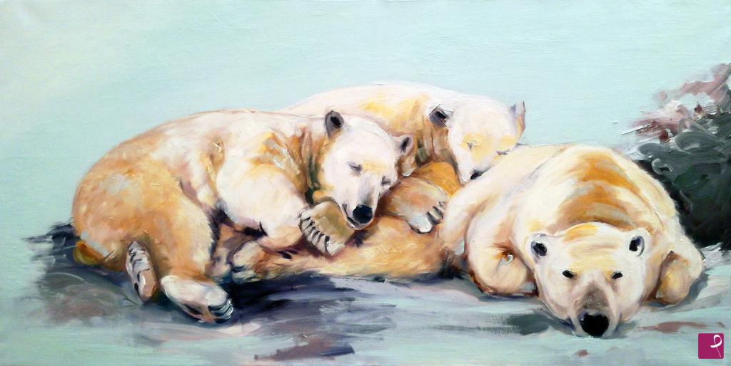 quadri in vendita online - Sleeping bears