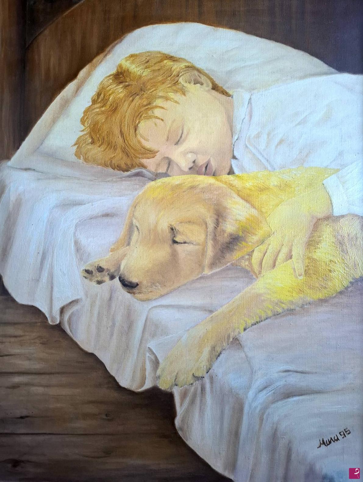quadri in vendita online - Sleeping friends