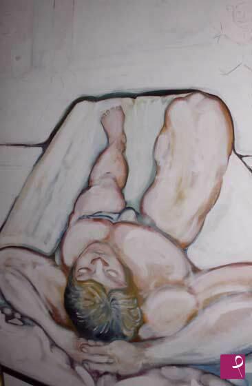 quadri in vendita online - Sleeping man
