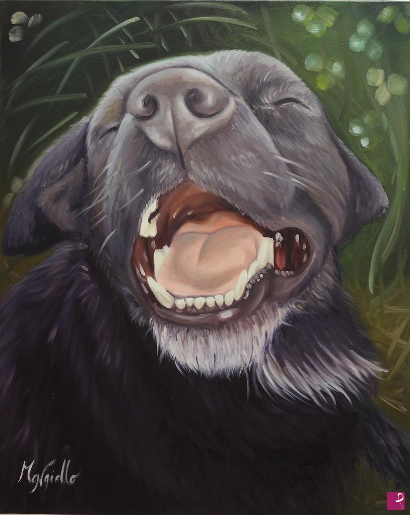 quadri in vendita online - Smiling dogs: Argo