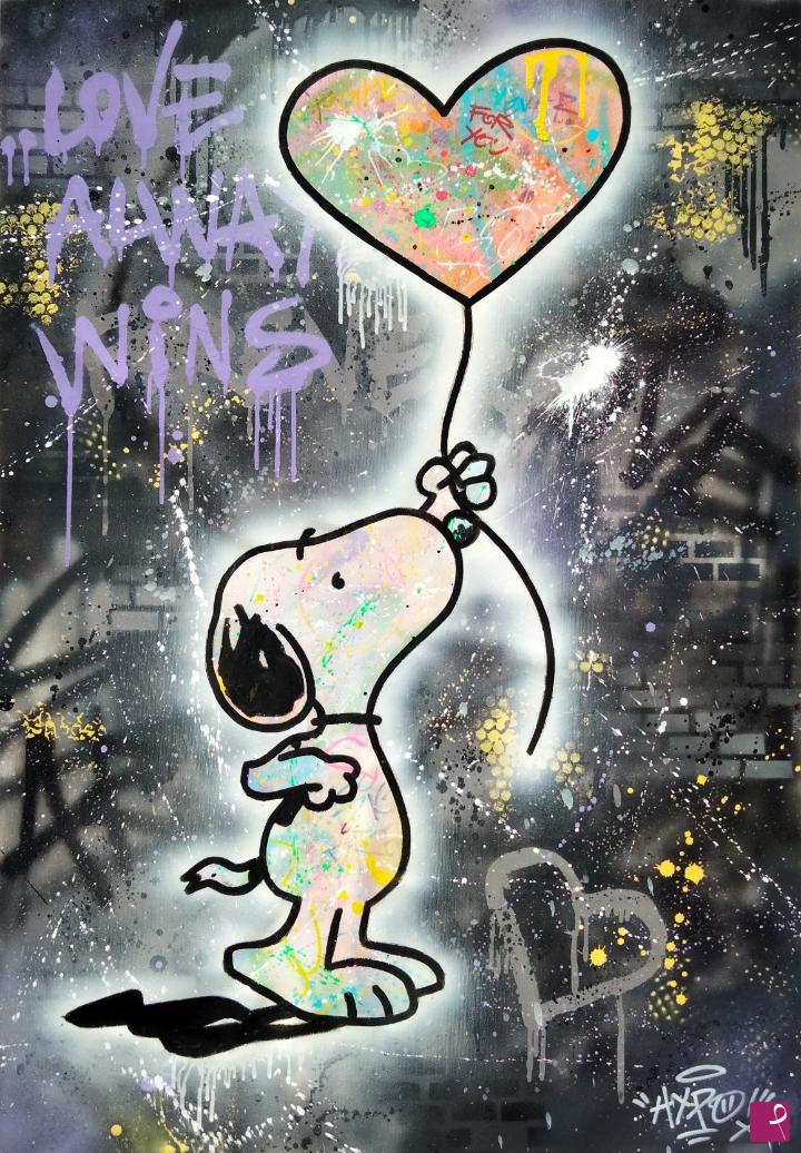 quadri in vendita online - Snoopy - Driven by love 