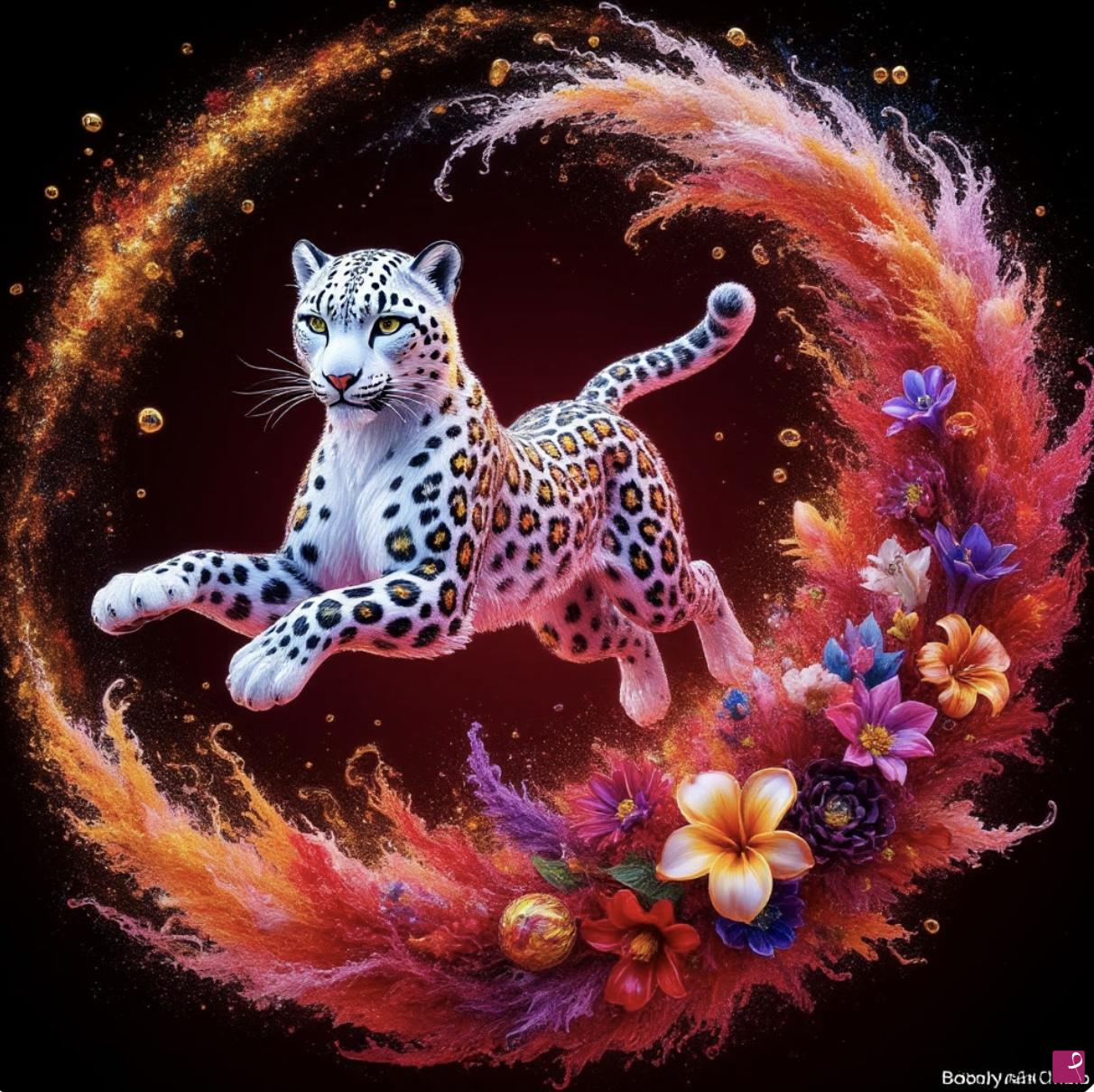 quadri in vendita online - Snow leopard