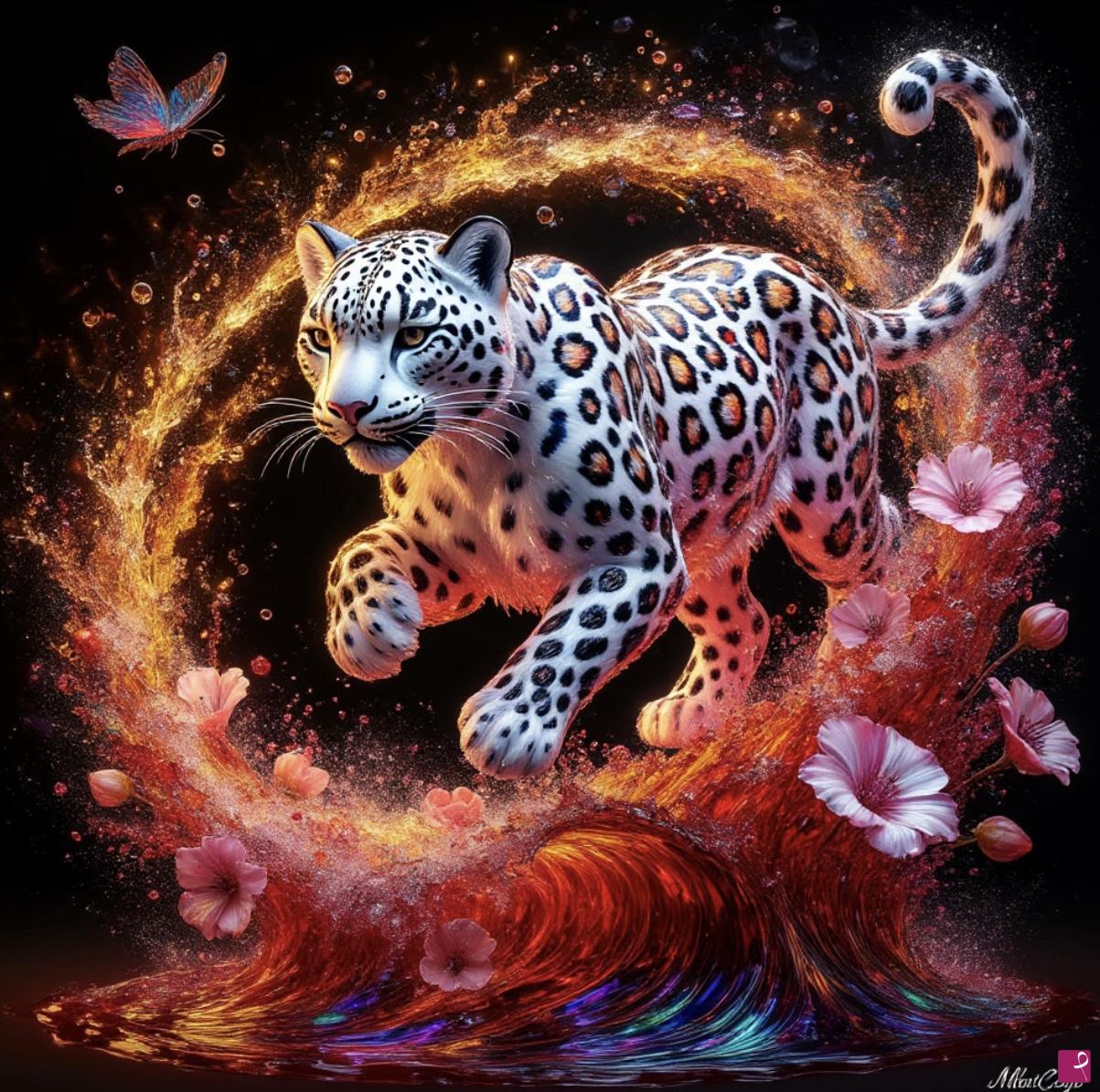 quadri in vendita online - Snow leopard2