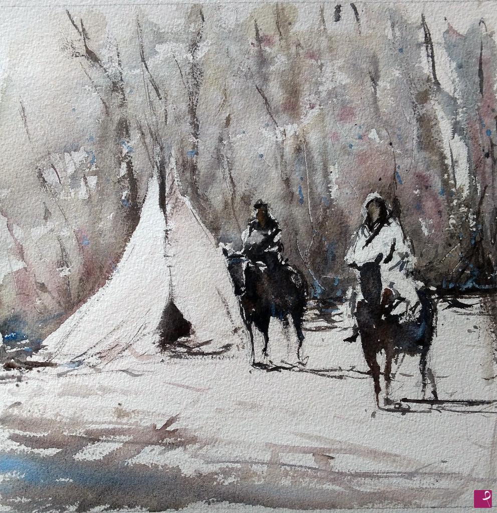 quadri in vendita online - Snow scene