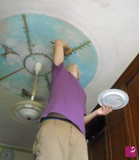 quadri in vendita online - Soffitto Trompe l'oeil 