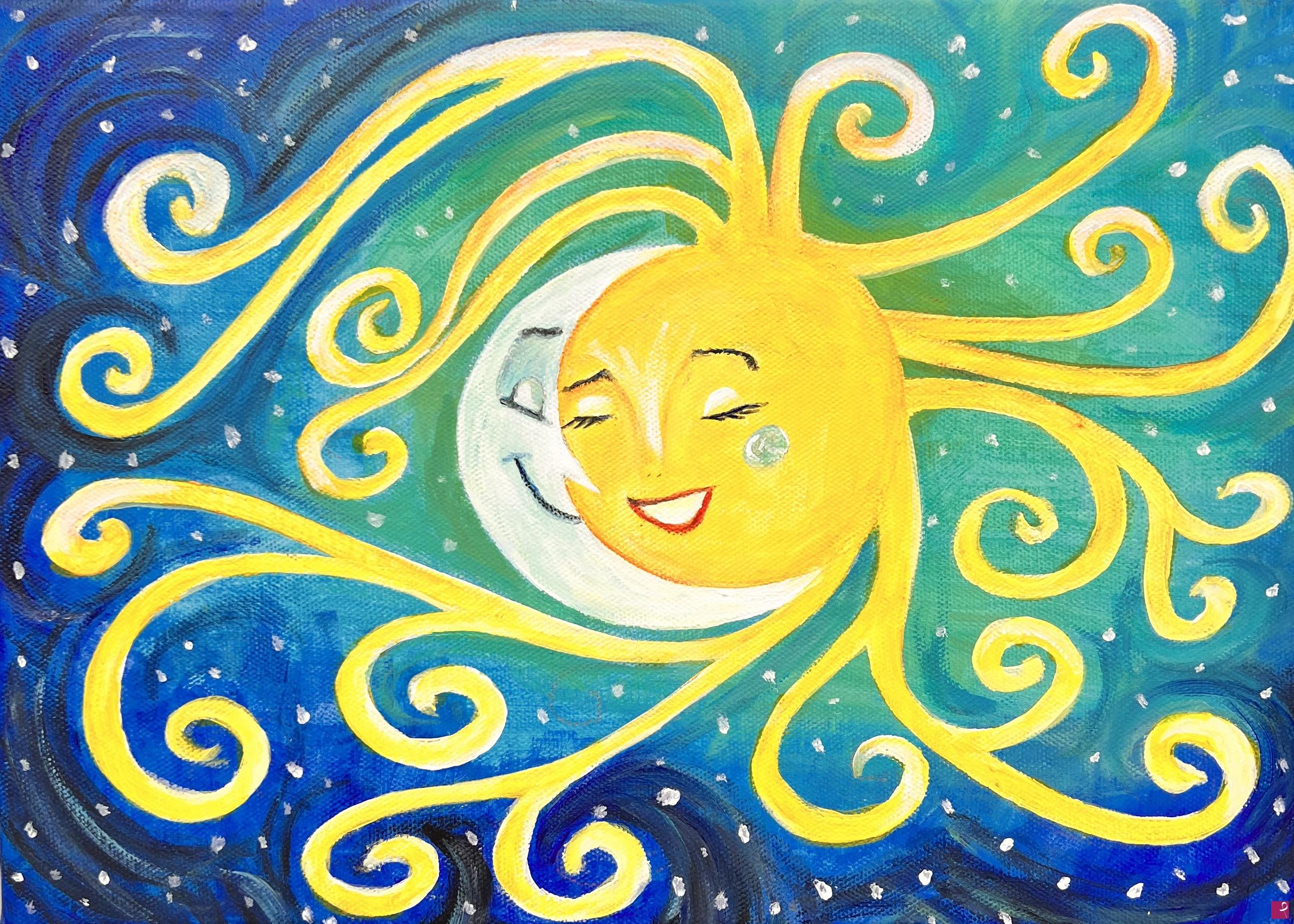 quadri in vendita online - Sole e Luna
