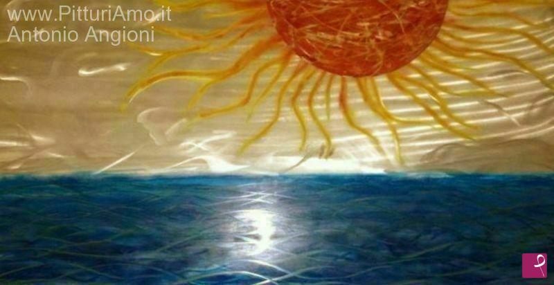quadri in vendita online - Sole mare