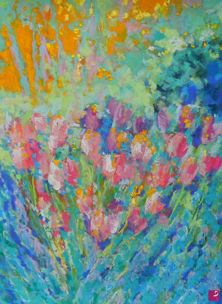 quadri in vendita online - Sole nel giardino dei tulipani - 242