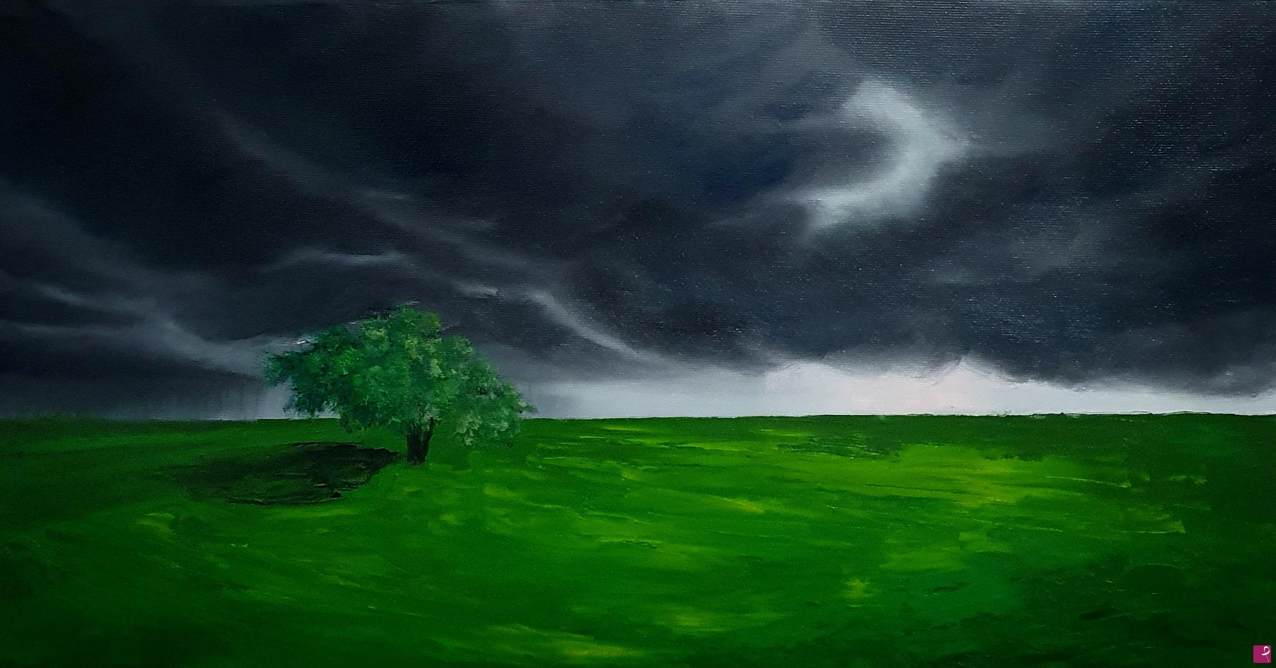 quadri in vendita online - Solitary tree