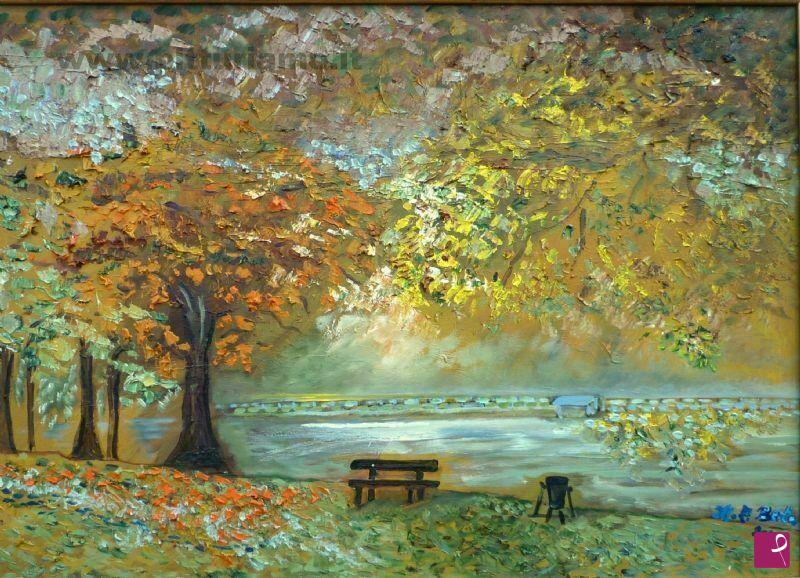 quadri in vendita online - solitudine d'autunno