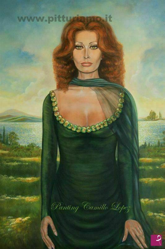 quadri in vendita online - Sophia Loren