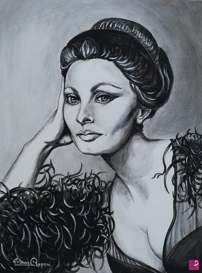 quadri in vendita online - Sophia Loren