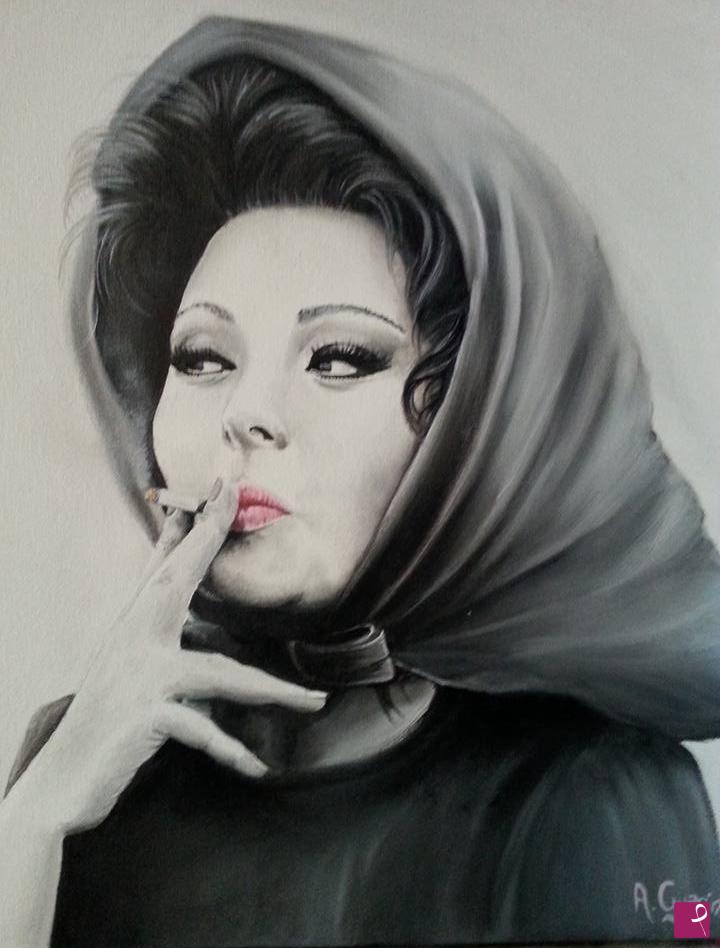 quadri in vendita online - Sophia Loren