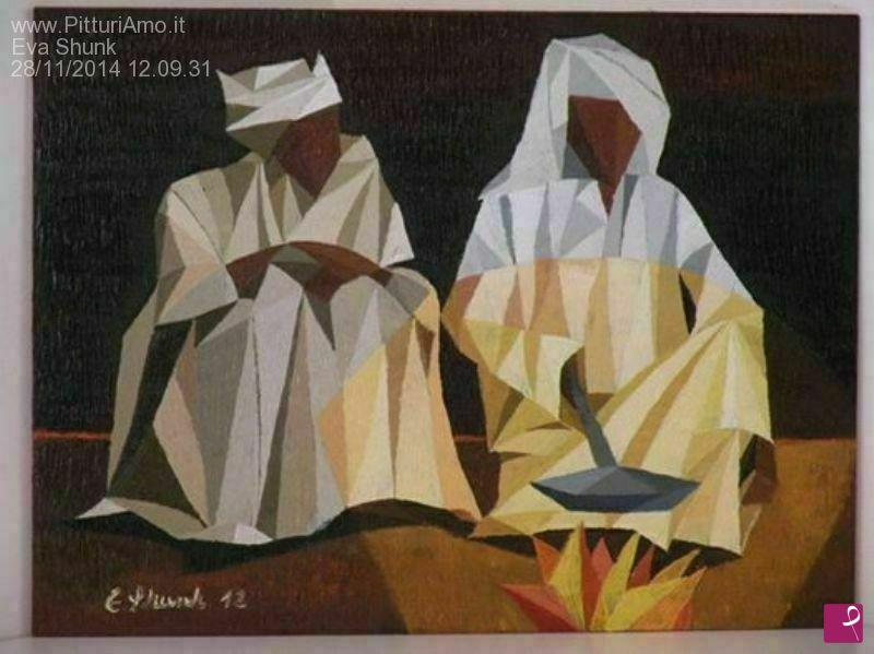 quadri in vendita online - Sosta nel deserto
