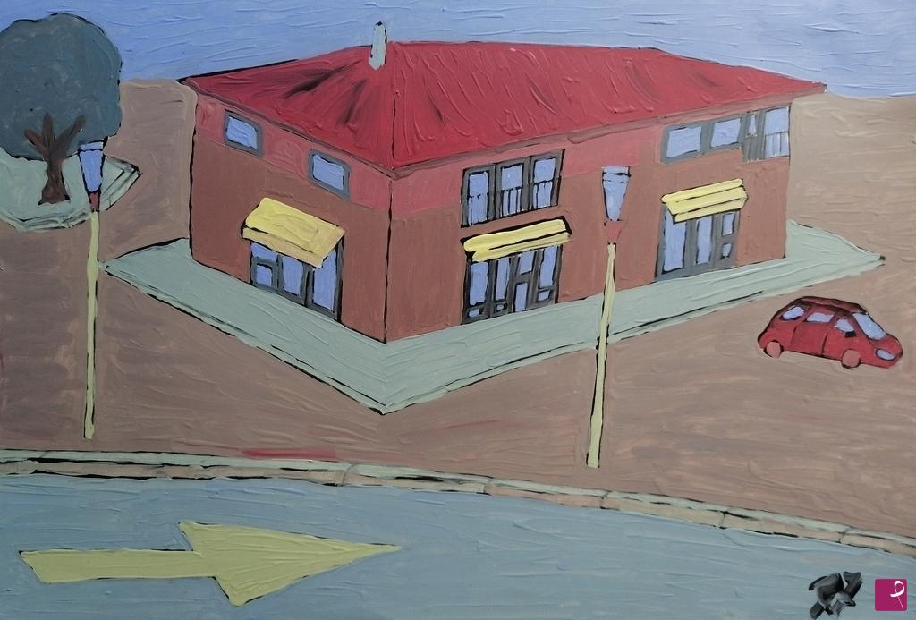 quadri in vendita online - SOTTO (48 X 33; OLIO SU CARTA)