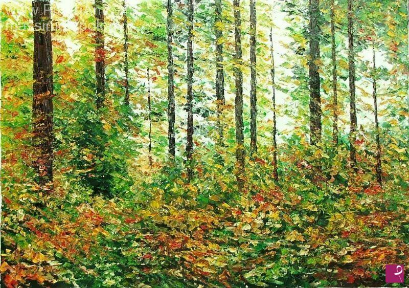 quadri in vendita online - Sotto bosco