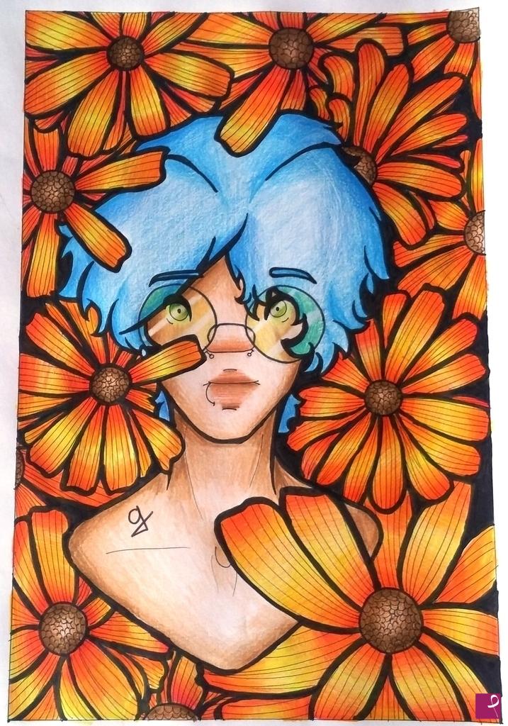 quadri in vendita online - Sotto fiori di gerbera
