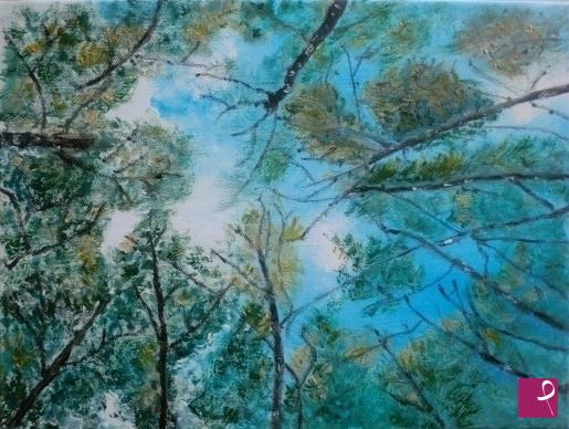 quadri in vendita online - sotto gli alberi