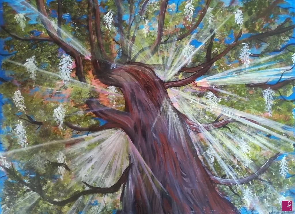 quadri in vendita online - SOTTO L'ALBERO