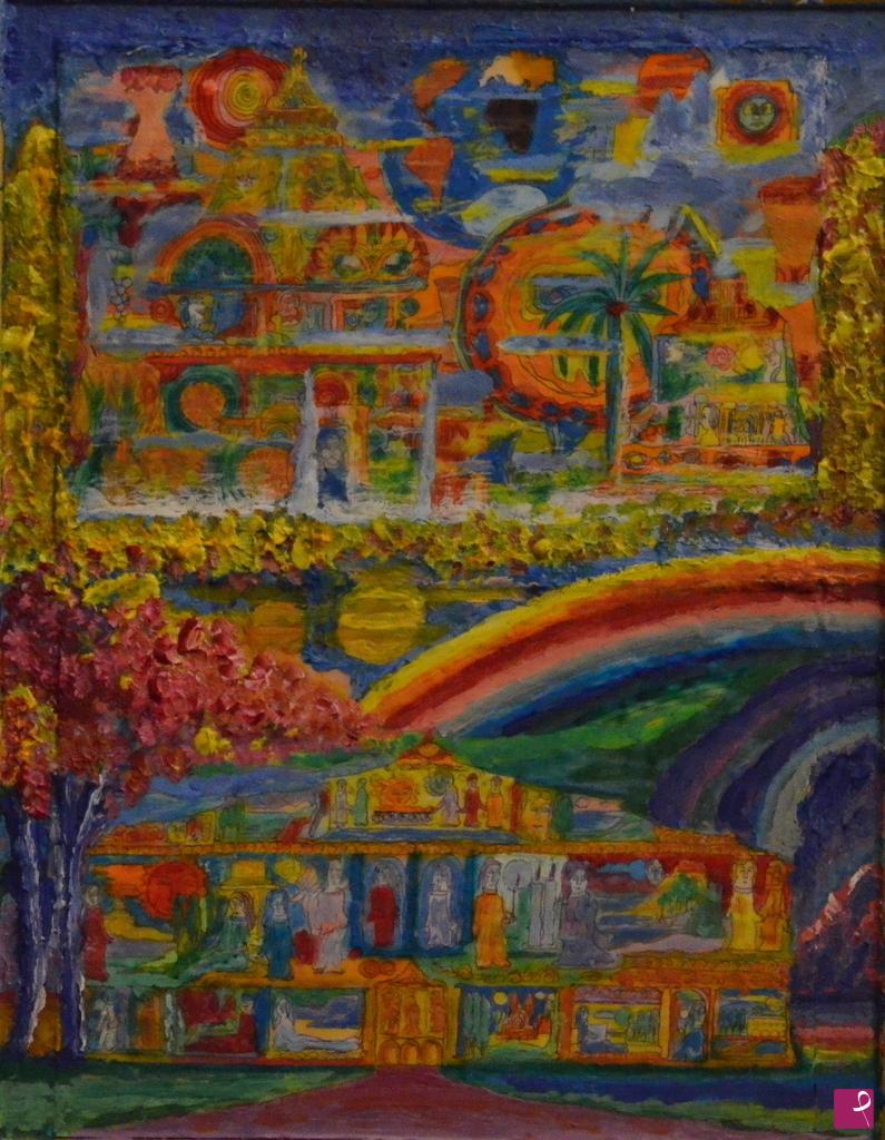 quadri in vendita online - SOVRAPPOSIZIONE INTERSTELLARE TRA PALAZZI AFFRESCATI MAYA E MEDIOEVALI