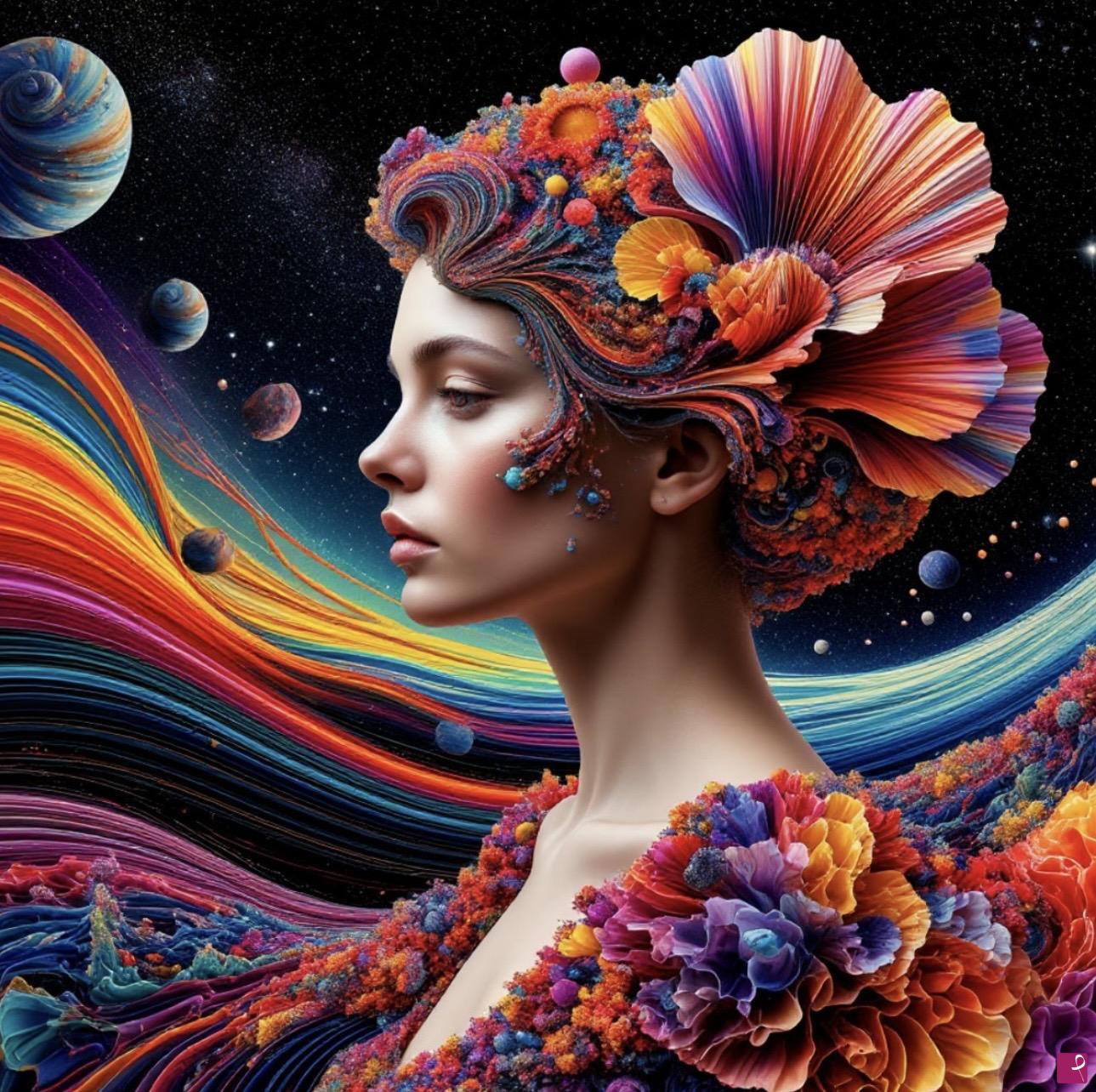quadri in vendita online - Space girl2