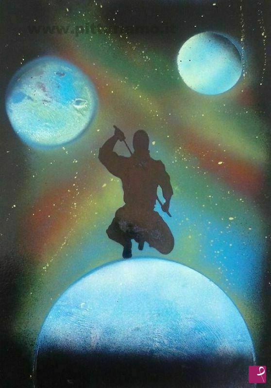 quadri in vendita online - Space ninja