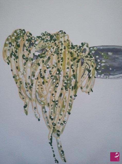 quadri in vendita online - spaghetti al pesto 