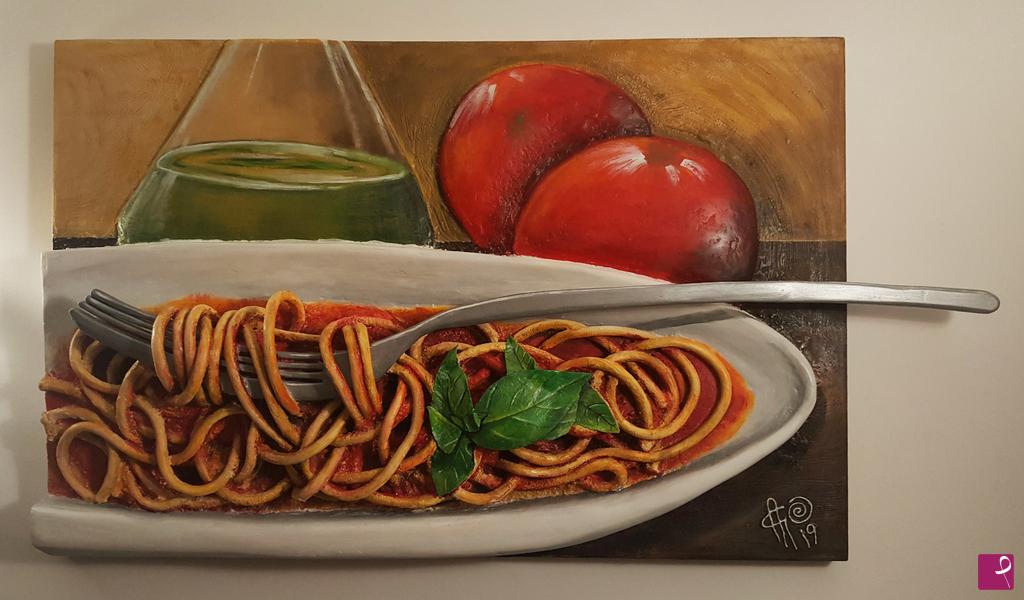 quadri in vendita online - SPAGHETTI al POMODORO