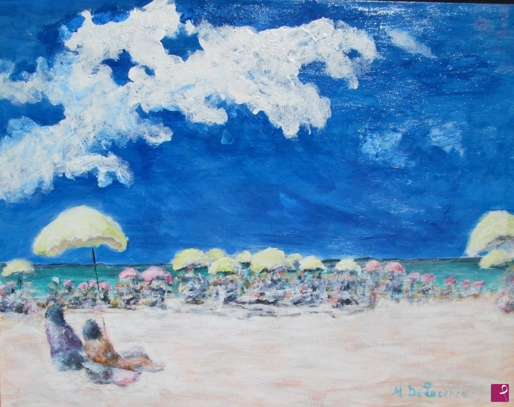 quadri in vendita online - Spiaggia a Tropea anno 2006  720€ sconto 30% disponibile