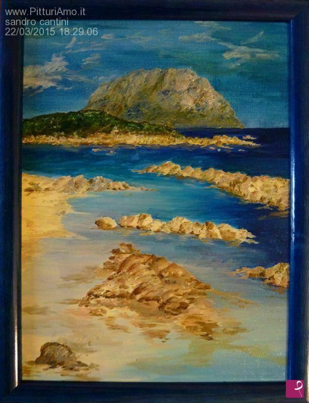 quadri in vendita online - spiaggia dell'isola piana - sardegna