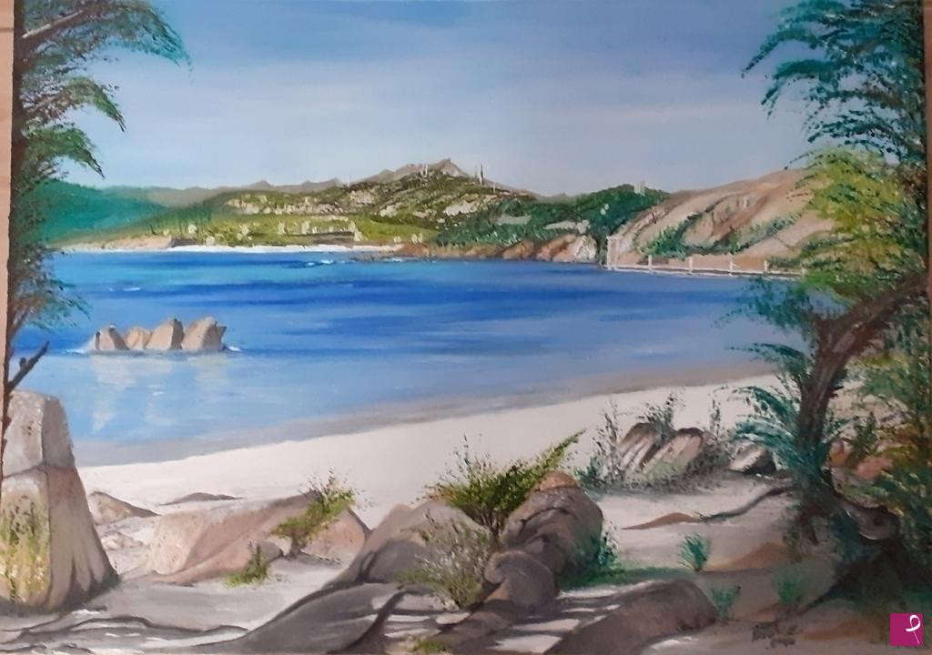 quadri in vendita online - Spiaggia di Capriccioli - Arzachena (SS)
