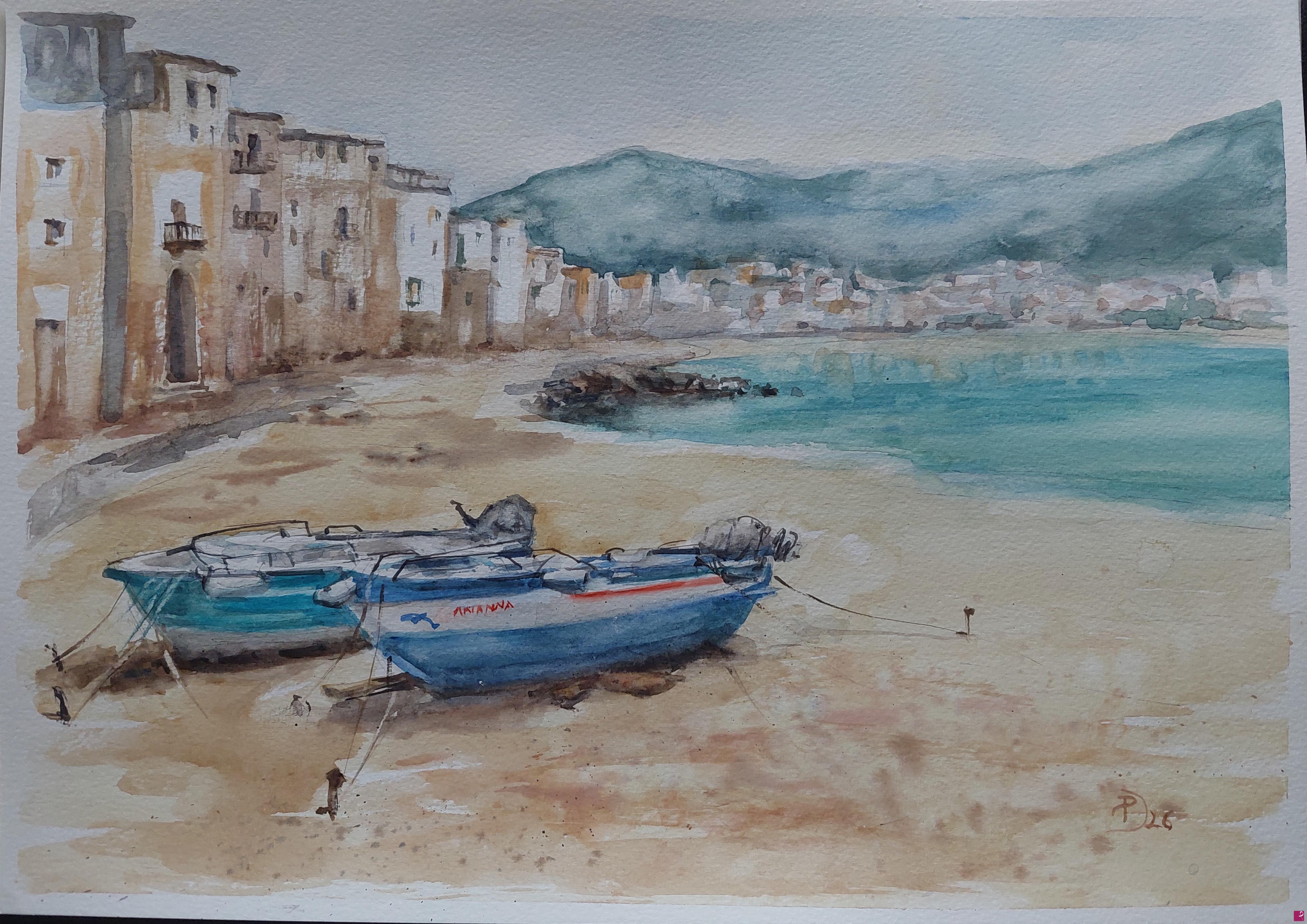 quadri in vendita online - Spiaggia di Cefalù