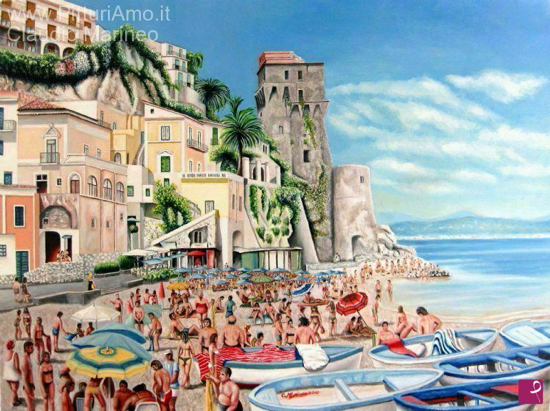 quadri in vendita online - Spiaggia di Cetara