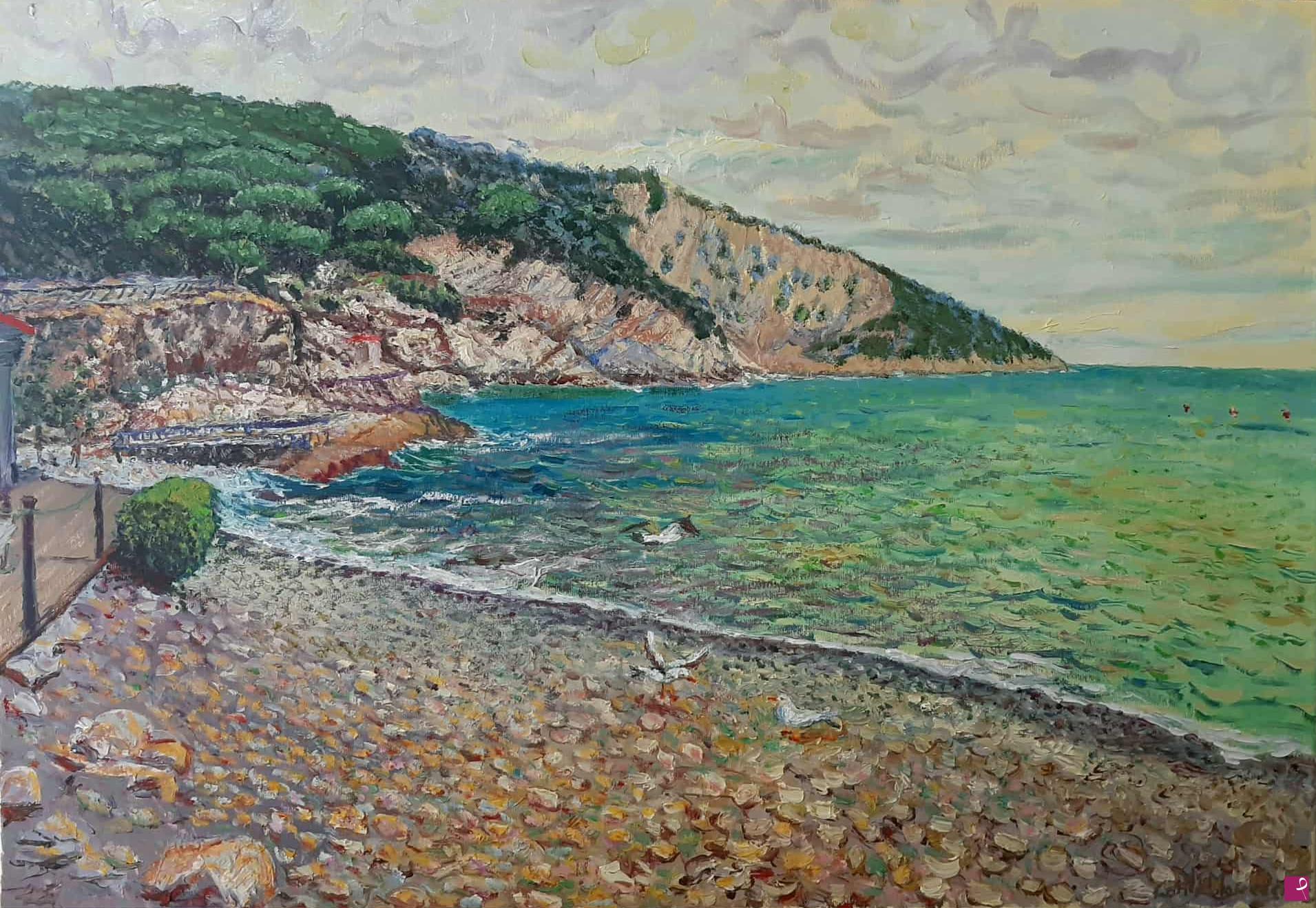 quadri in vendita online - Spiaggia di fine estate