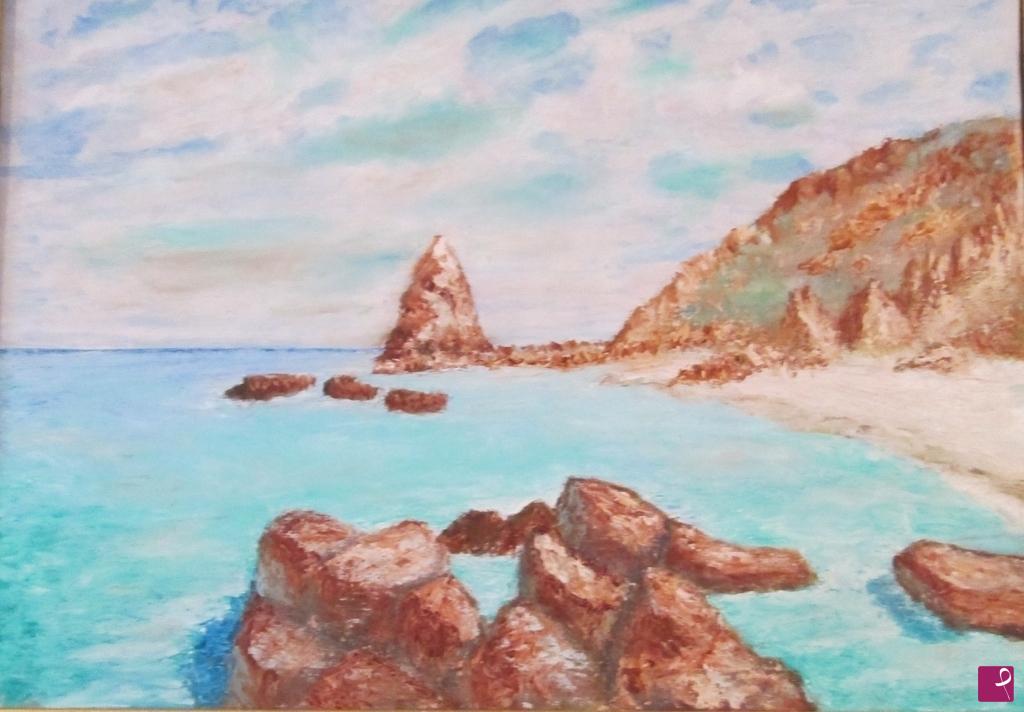 quadri in vendita online - Spiaggia La Pizzuta, Tropea,  anno 2015  2000 €