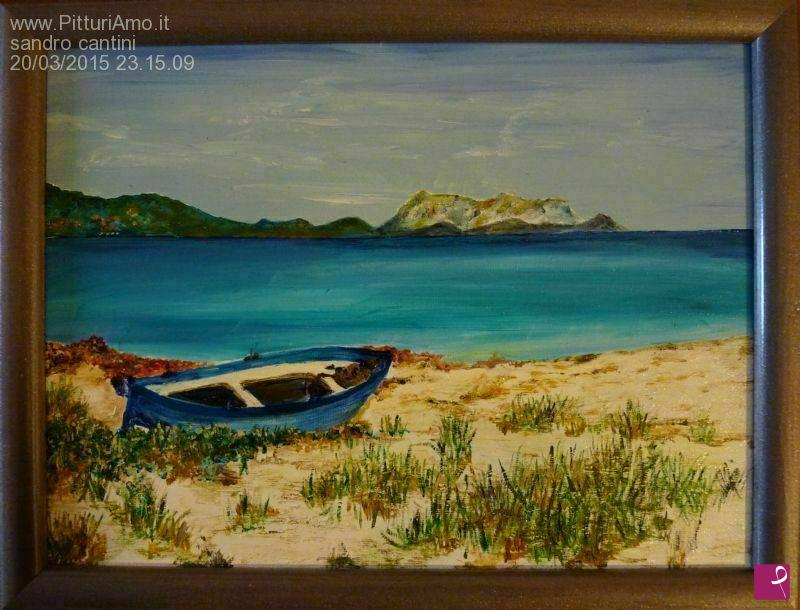 Disponibile Quadro Spiaggia Porto Ainu Sardegna Sandro