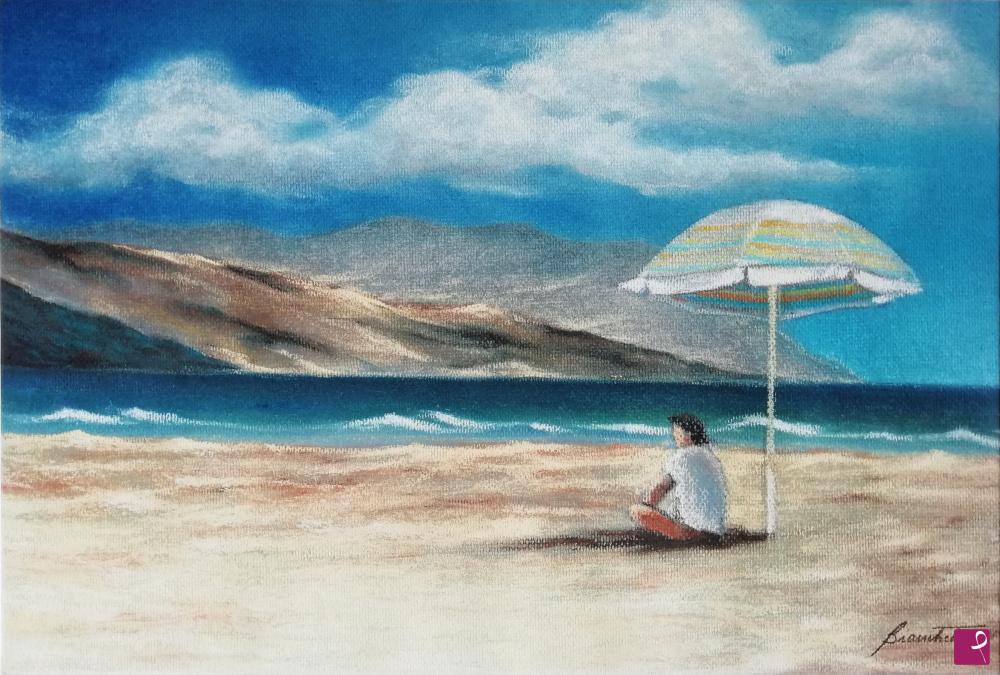 quadri in vendita online - Spiaggia solitaria