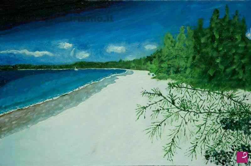 quadri in vendita online - Spiaggia tropicale