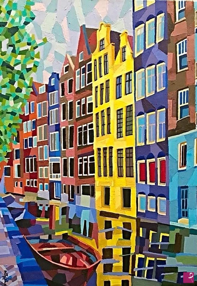 quadri in vendita online - Spicchi di Amsterdam 