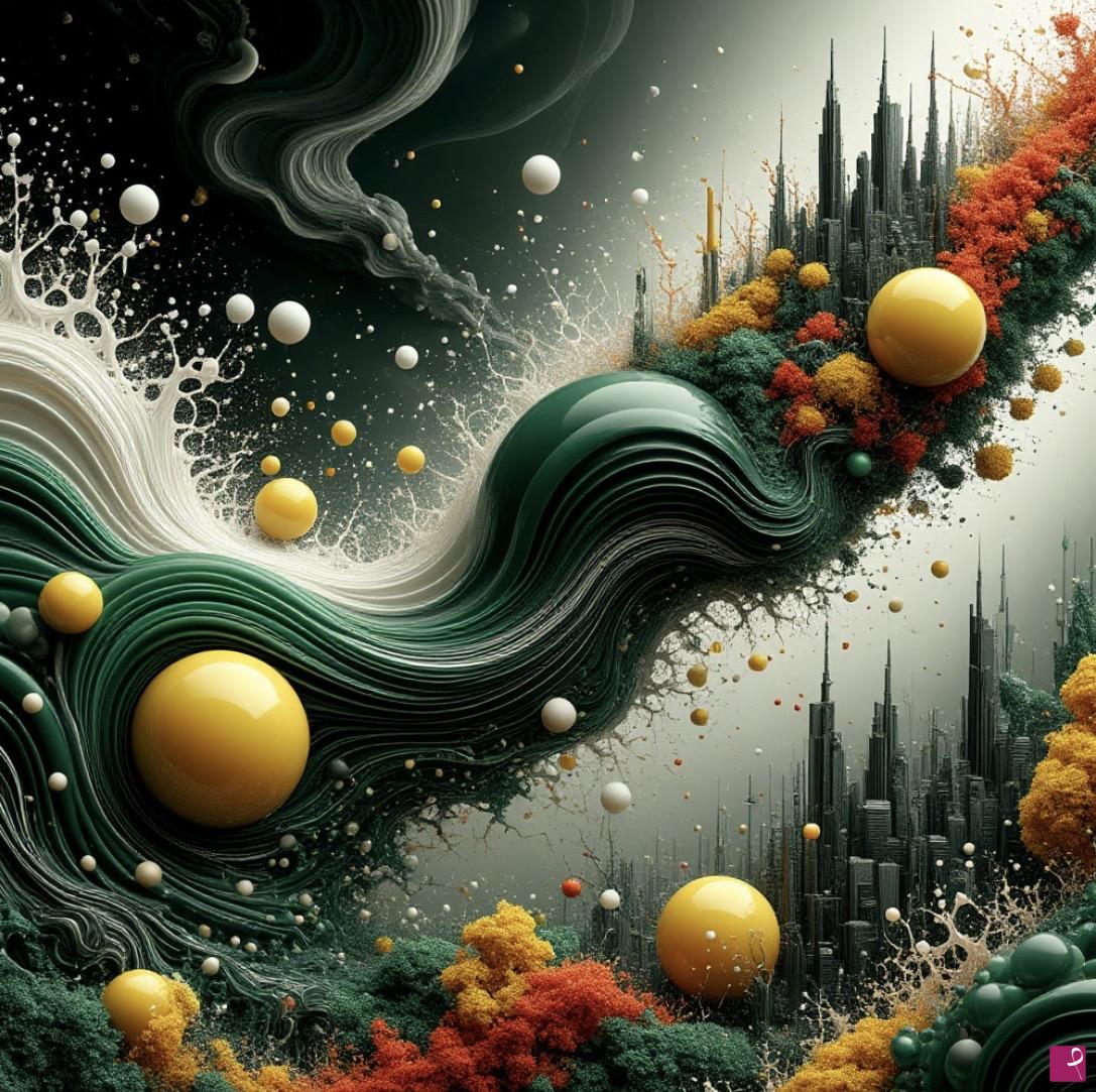 quadri in vendita online - Spiral city above the city