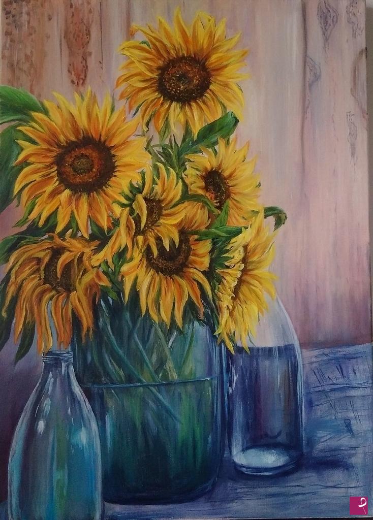 quadri in vendita online - Splendidi girasoli