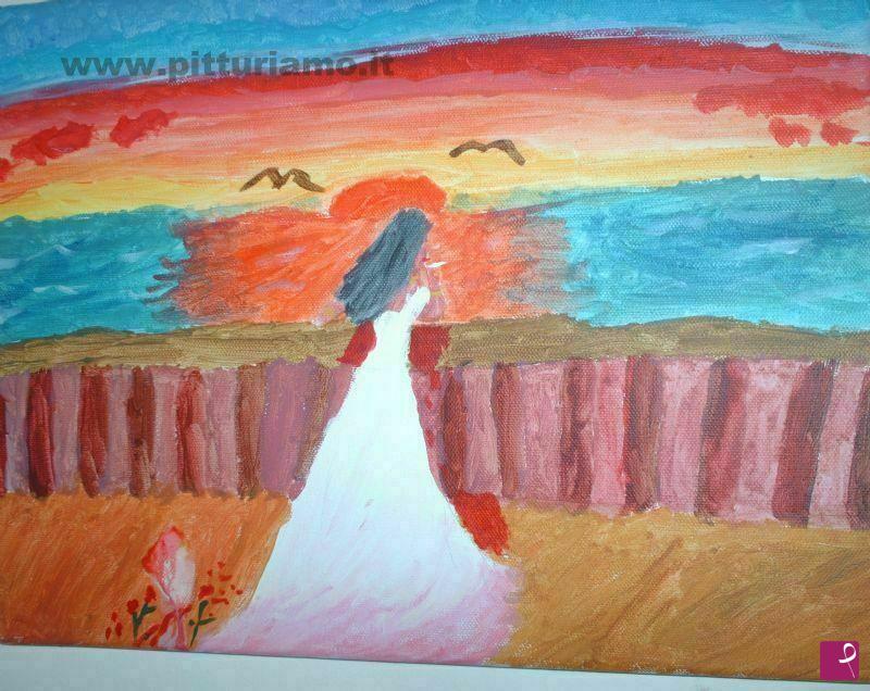 quadri in vendita online - Sposa ferita