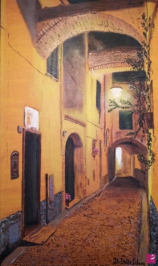 quadri in vendita online - Spotorno, Via De Maestri serale