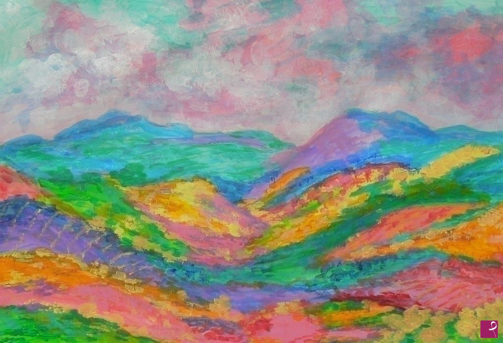 quadri in vendita online - Spring flowering fields - 499