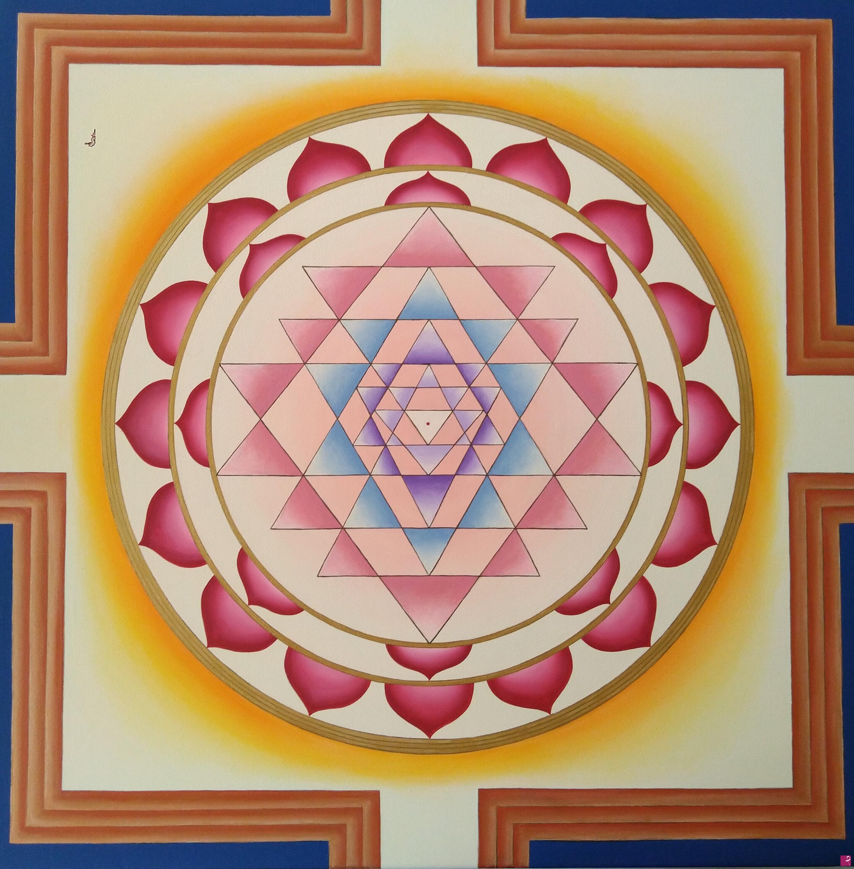 quadri in vendita online - Sri Yantra Chakra