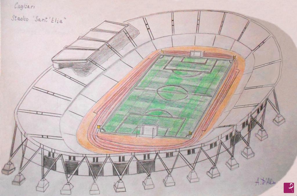 quadri in vendita online - Stadio "S. Elia" - Cagliari