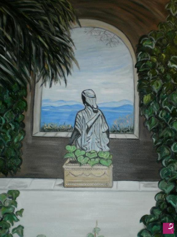 quadri in vendita online - Statua di Diana a villa San Michele a Capri